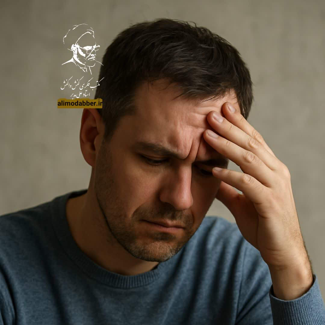 دلیل نگرانی انسان بر اساس مکتب کنش واکنش - علی مدبر چهابرج